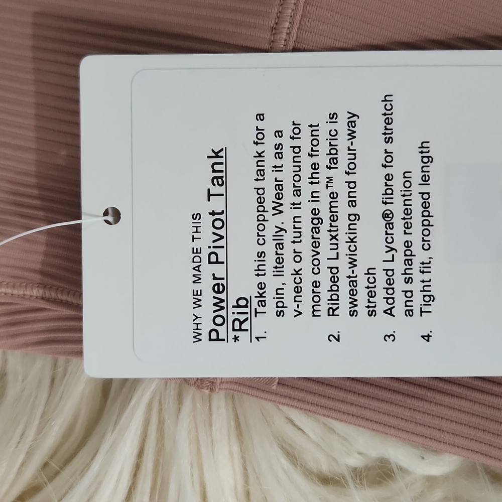Lululemon Power Pivot Rib Tank - Picture 4 of 5